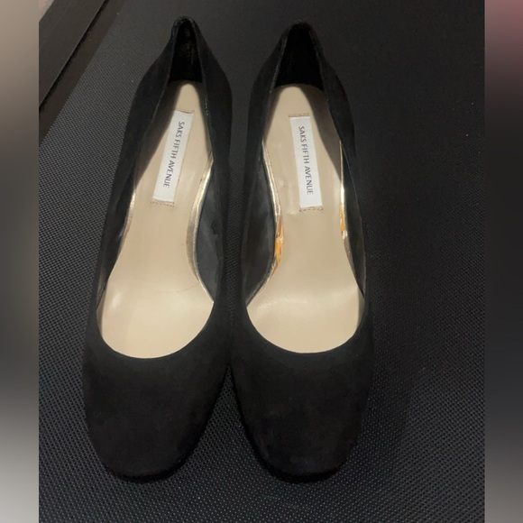 SAKS 5th Avenue Black Suede Heels - Picture 3 of 7